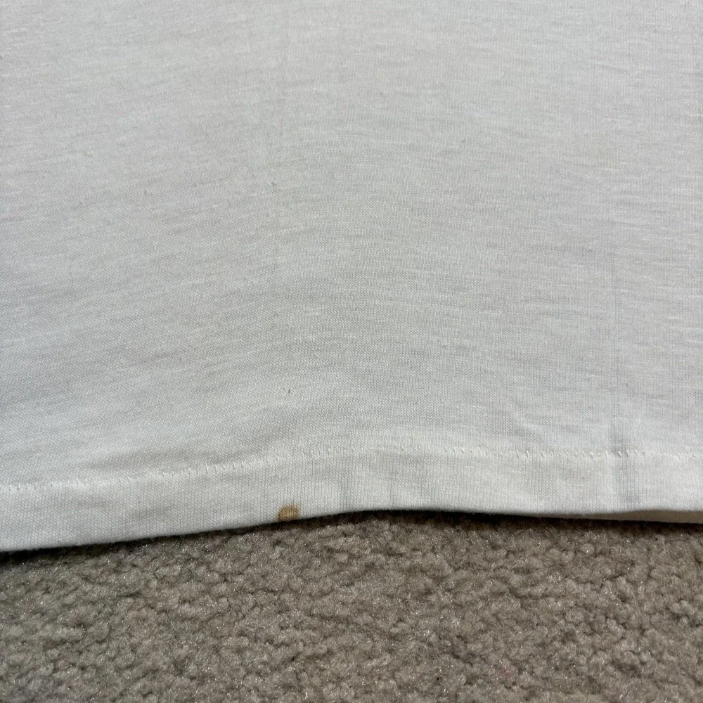 Vtg 70s NASCAR Shirt Ray Elder‎ XL 18-20 Fits Small White Sears Checkered Sleeve